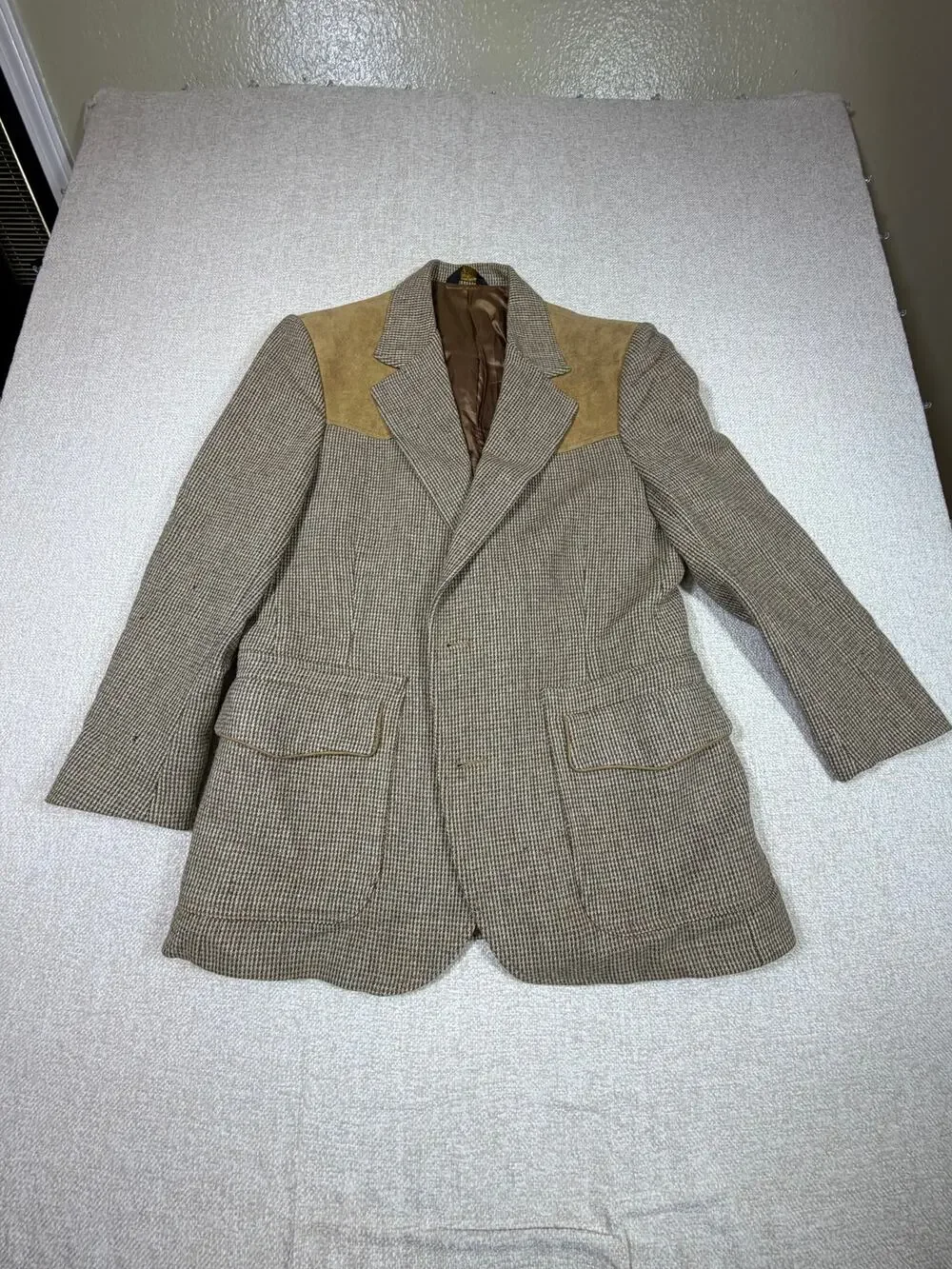 Pendleton Men 44 Brown 100% Virgin Wool  Western Blazer Jacket Sport Coat